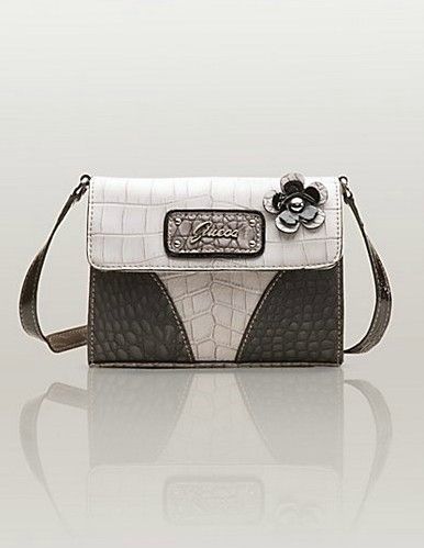 GUESS PARADISE PATCH MINI CROSSBODY BAG Multi Color Black Stone Black 