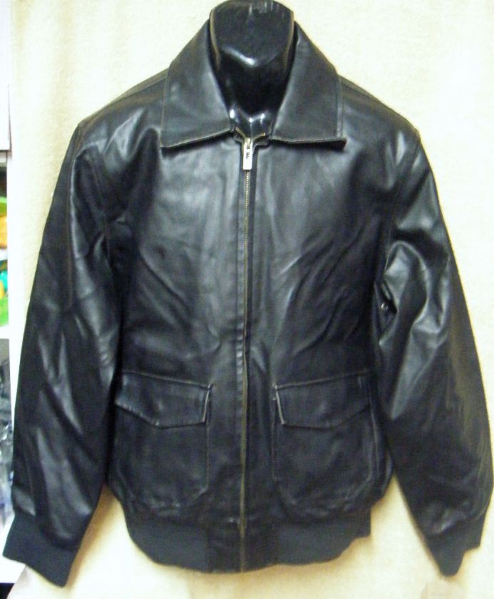 ROUTE 66 BROWN FAUX LEATHER COAT SIZE MID.  