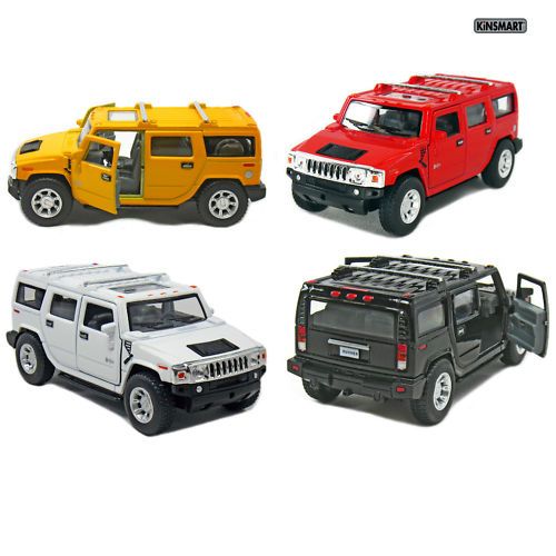 Diecast 4 Piece 2008 Hummer H2 SUV 1/40 Scale  