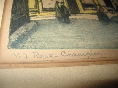 VICTOR JOSEPH ROUX CHAMPION (1871 1953) listed French art watercolor 