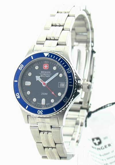 WOMEN WENGER SWISS MILITARY STEEL AQUAGRAPH WATCH 79074 029621790749 