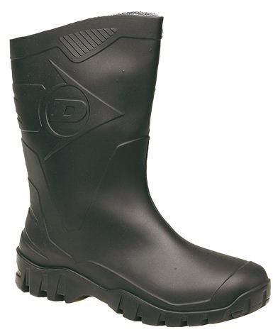 Mens Dunlop Green Wide Calf Short Wellingtons Boots 10  