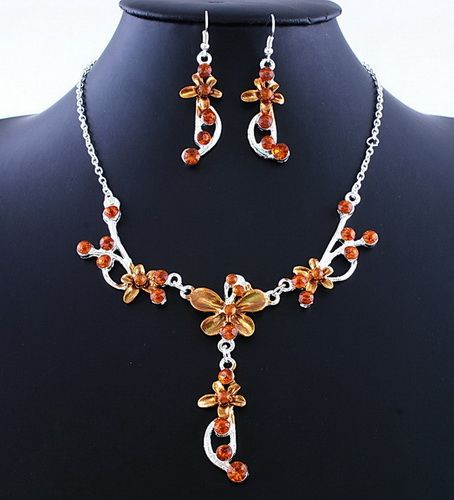 Y19737 lots butterfly womens Earring Necklace 6Set Acrylic alloy 