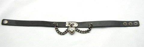 Punk EMO Biker Gothic Heart Lock Choker Necklace TEN102  