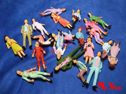 24 x PAINTED FIGURES 124 Model Train Building Scale G  