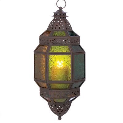 LARGE MOROCCAN HANGING LANTERN Garden Candle Lamp NEW  