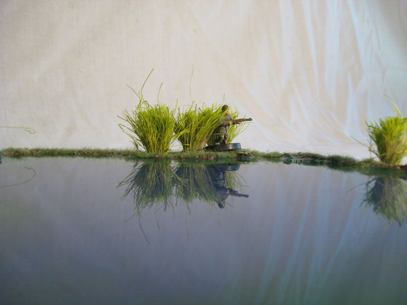 Terrain for Wargames Beautiful 15mm Pond with Reeds  