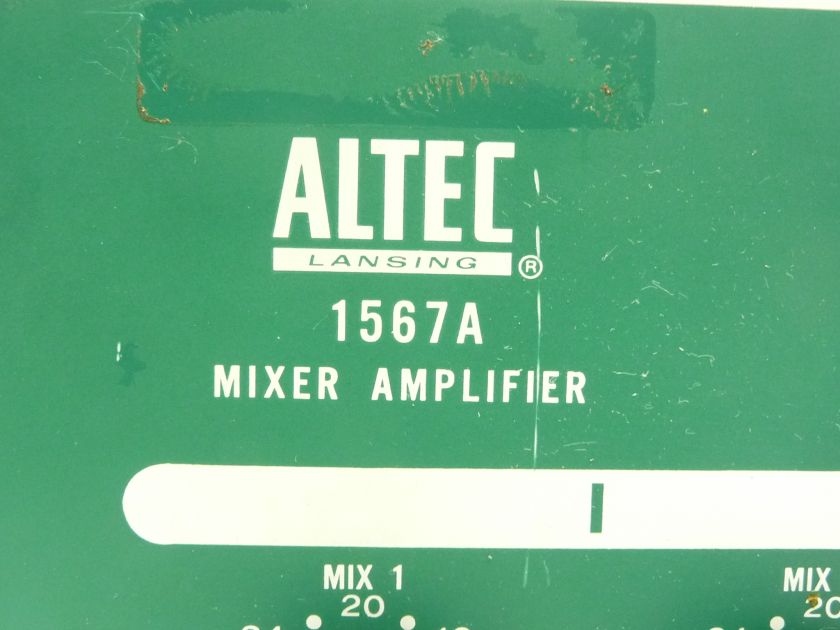 VINTAGE ALTEC LANSING 1567 A TUBE MICROPHONE PREAMP MIXER AMPLIFIER 