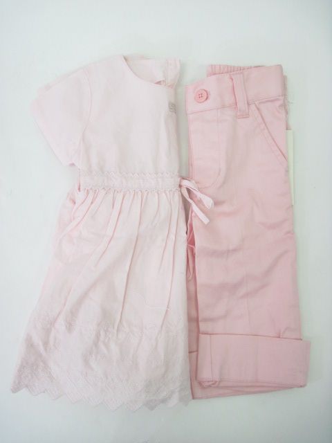 LOT 2 RALPH LAUREN LILI GAUFRETTE Girls Dress 18M  