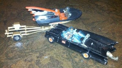 CORGI 1966 BATMAN BATMOBILE, BAT BOAT & TRAILER, THE FIRST ISSUE CLEAN 