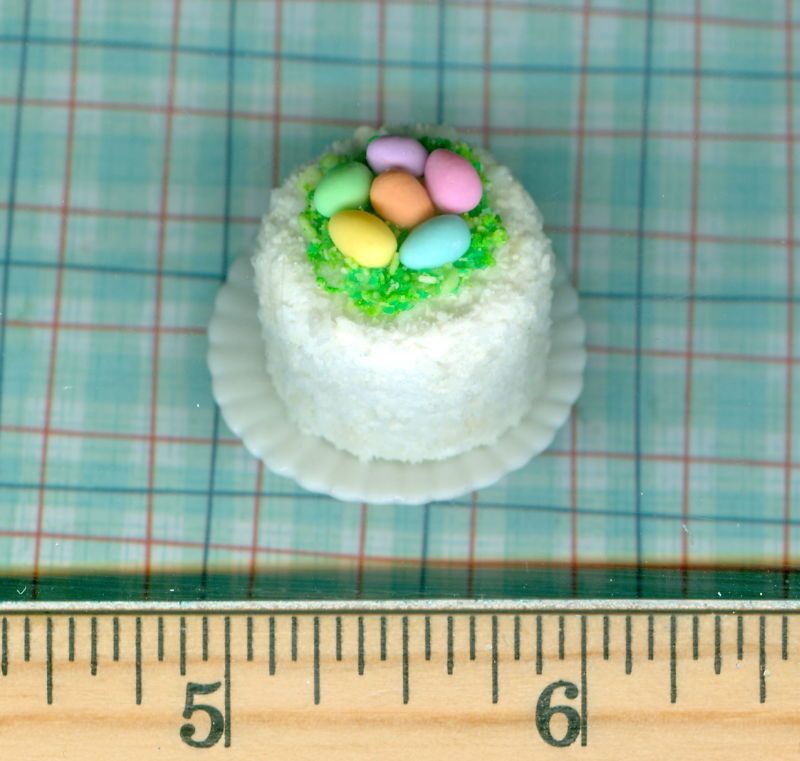 Dollhouse Miniatures Easter Nest Cake # 2  