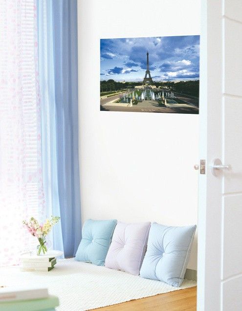 Eiffel Tower Paris Adheive WALL DECOR REMOVABLE STICKER  