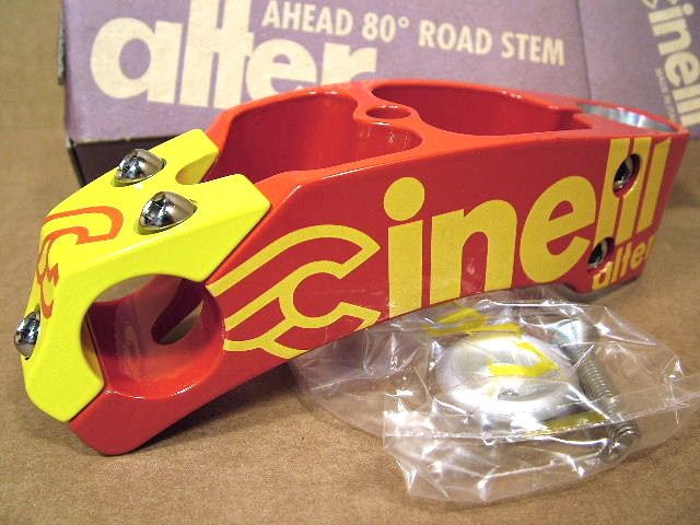 NOS Cinelli Alter StemTeam Saeco Red/Yellow (120 mm)  