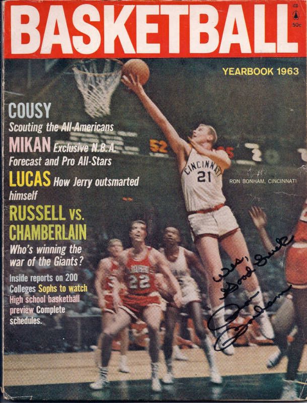 AUTOGRAPHED RON BONHAM 1963 BASKETBALL YEARBOOK  