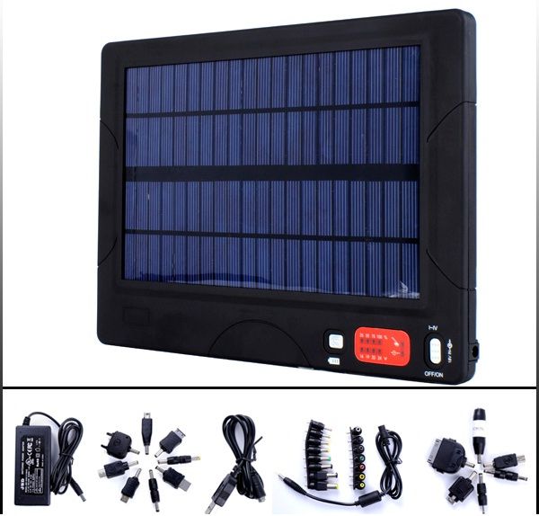 20,000mAh Solar Battery Charger  Laptop, iPad, iPhone 4  