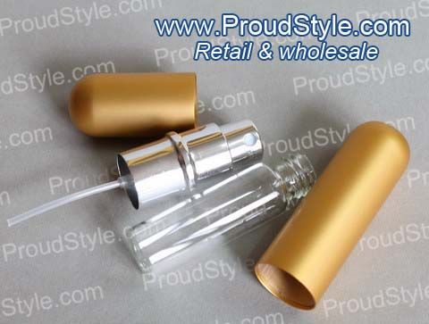 Empty Perfume Travel Spray Pump Atomizer Metal Shell Purse 6ml Glass 