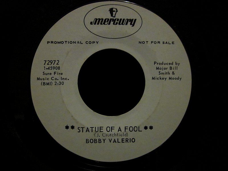 Bobby Valerio Statue of a Fool PROMO 45  