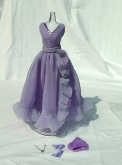 Designer ELIZABETH TAYLOR VIOLET CREPE OSCAR Ensemble  