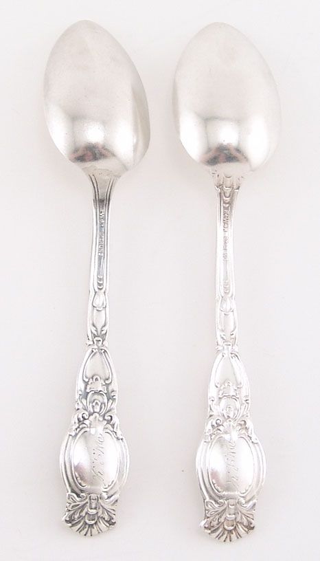 2pc Lot Sterling Silver Teaspoons Ariel Wendell  