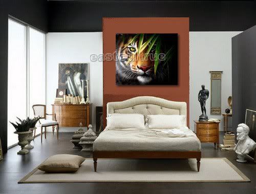 Art Hand Painted Animal Tiger Oil Painting On Canvas Ex071 ny  