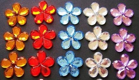   Flower Jewel 22mm Bling Bling Rhinestone/craft/embellishment E7