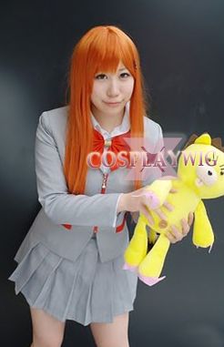 Bleach OrIhime Inoue New Cosplay Long Straight Orange Hair Wig X074 