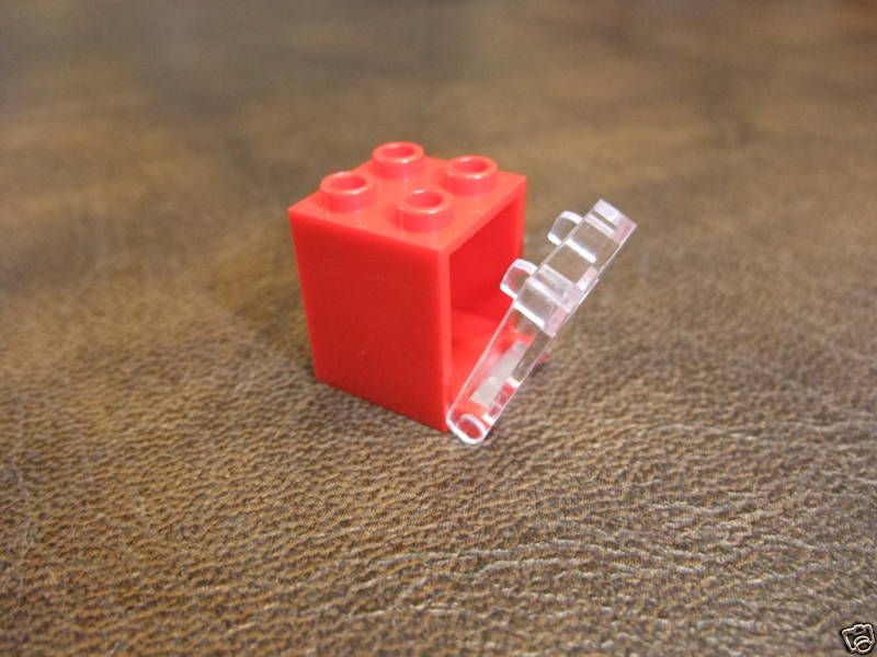 NEW* 2X2X2 RED LEGO CONTAINER W/CLEAR DOOR   LEGOS  