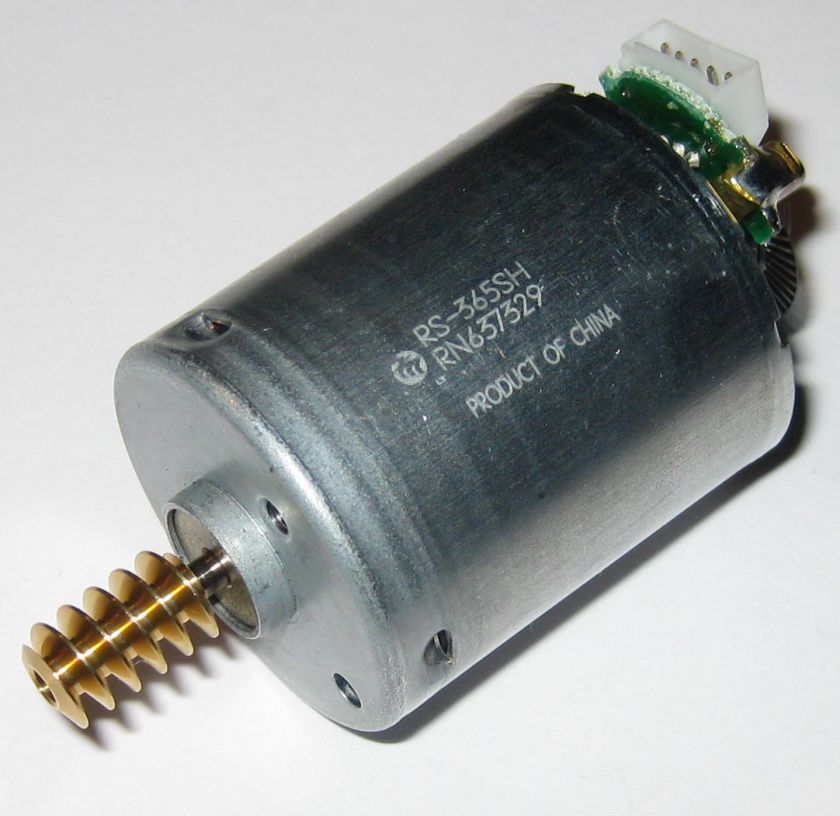   Dual Shaft Motor with Brass Worm Gear + Optical Encoder   24 V  