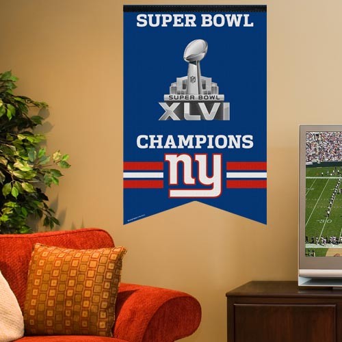 New York Giants Super Bowl XLVI Champions 17 x 26 Premium Dovetail 