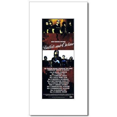 BULLETS AND OCTANE   UK Tour 2006   Matted Mini Poster  