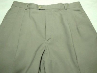 ZANELLA BENNETT ITALY Olive/Khaki Wool Pants 36 X 31  