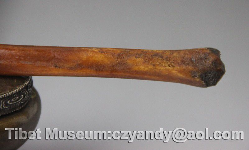 Name Wonderful Amazing Old Antique Tibetan Folk Bone Pipe 