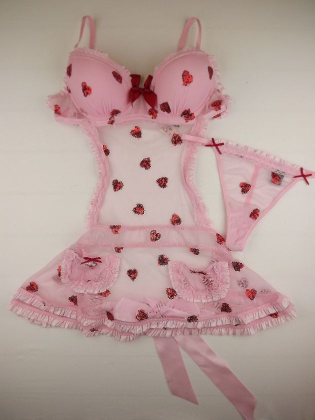 Nwt 2PC Victorias Secret Apron Babydoll 34B & 34C & 36B Set  