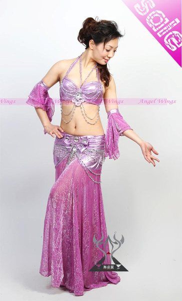 belly dance 4pics costume 32 34B/C bra& skirt armbands  