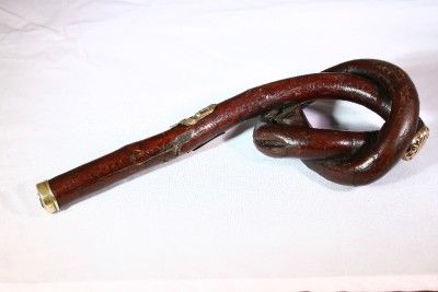 ANTIQUE VINTAGE BENT TWISTED WOODEN CANE WALKING STICK UMBRELLA HANDLE 