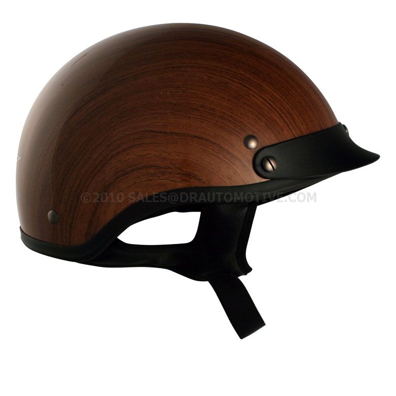 VCAN CRUISER MOTORCYCLE HELMET HALF V531 WOOD GRAIN XS  