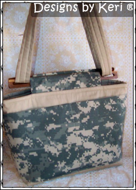 Designs by Keri Wood slide Military Choose Handbag tote  