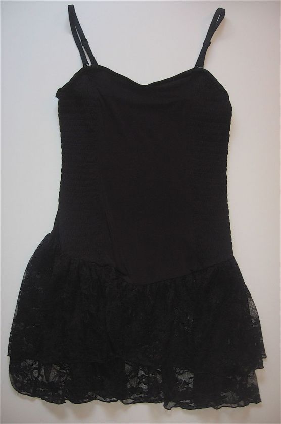    lace chiffon black nightgown teddie teddy S XS NWT