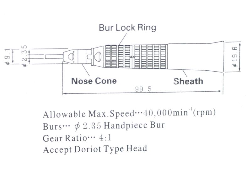 NEW NSK Dental Slow Low Speed Handpiece Straight Nose Cone Straight 