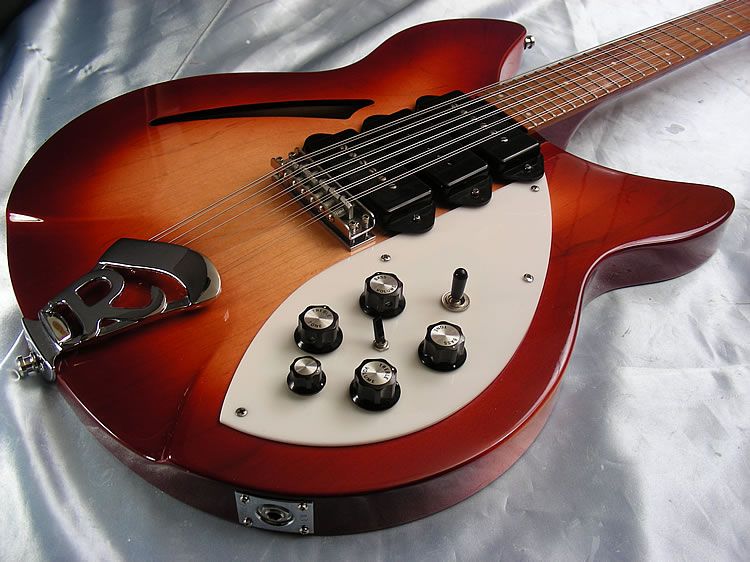 90 Rickenbacker 330/12 Modded w 60s Gibson P 90s USA Fireglo 330 12 