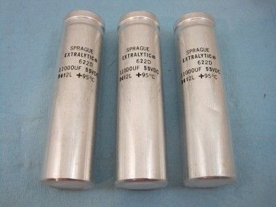 6331 Lot(3) Sprague Extralytic Capacitor 622D 11000uF N  