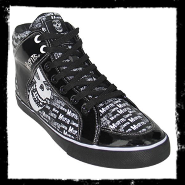 Draven Shoes Mens Misfits Fiend Hi Top Skate Horror Punk Rock Gothic 