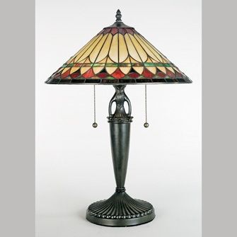 Quoizel Westlake Tiffany Table Lamp Tif Vintage Bronze 16 D  