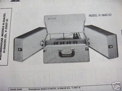 WESTINGHOUSE H 56ACS1 & H 56ACS2 PHONOGRAPH PHOTOFACT  