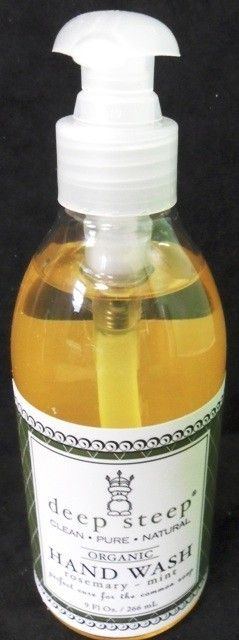 DEEP STEEP ROSEMARY MINT ORGANIC HAND WASH 9 FLoz SOAP  