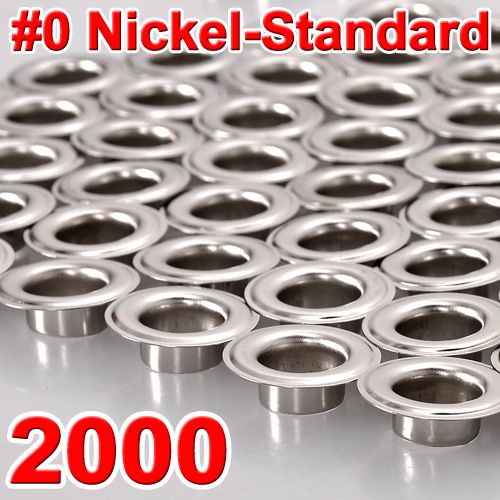 2000 #0 1/4 GROMMET MACHINE GROMMETS & WASHERS NICKEL  