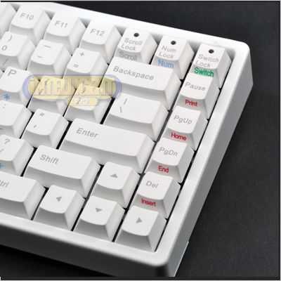 White Noppoo Choc Mini 84 USB NKRO Mechanical Keyboard Cherry Black 