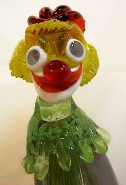 MURANO VENETIAN Art Glass Red Nose Clown R5  