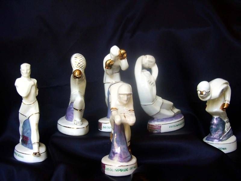 FULL SET OLYMPIC GAMES 1960 ROME ITALY VLAHOV CERAMIC  