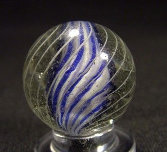 Marbles ANTIQUE GERMAN TRI LAYER CAGED STRIPED SOLID CORE MARBLE 25/32 